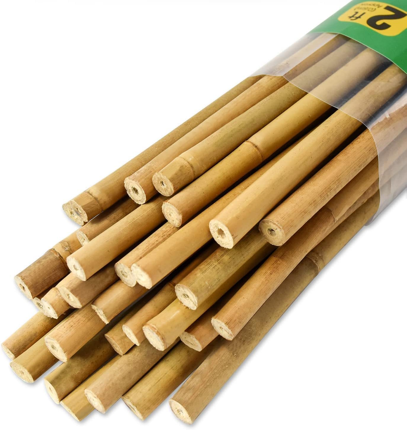 Jollybower 30Pcs Bamboo Stakes 60Cm,Plant Stake, Natural Garden Stakes for Tomato, Bean, Flowers,Trees Potted and Climbing Plant Support image number 1