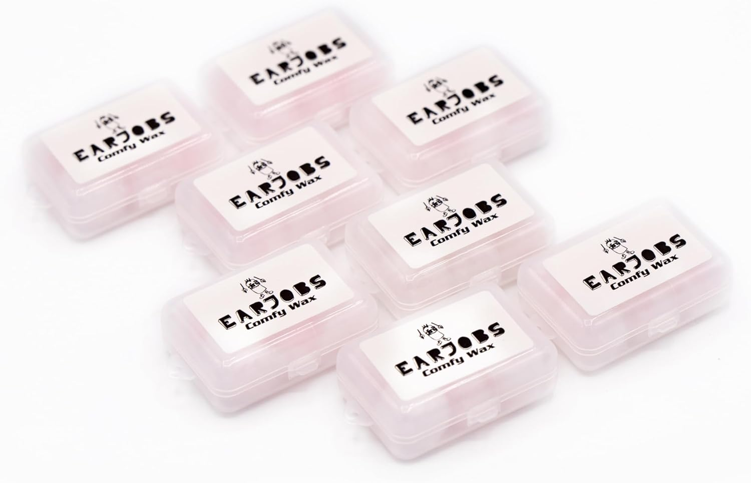 Earjobs&trade; Comfy Wax Ear Plugs (3 Pairs W/ Carry Case) Custom Fit Earplugs for Sleep, Snoring, Study image number 2