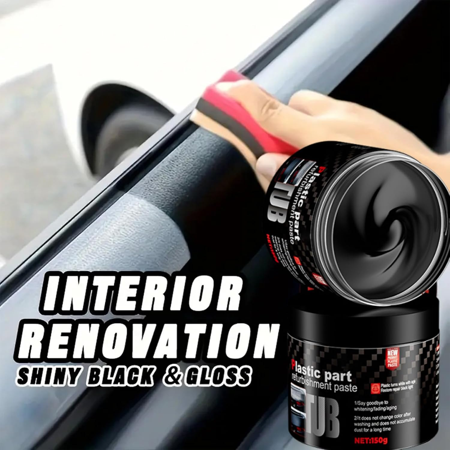 Car Interior Restorer | Automotive Leather Maintenance Cream | Multifunctional Car Cleaning Paste for Sedan Truck Vehicle Interior Vehicles image number 3