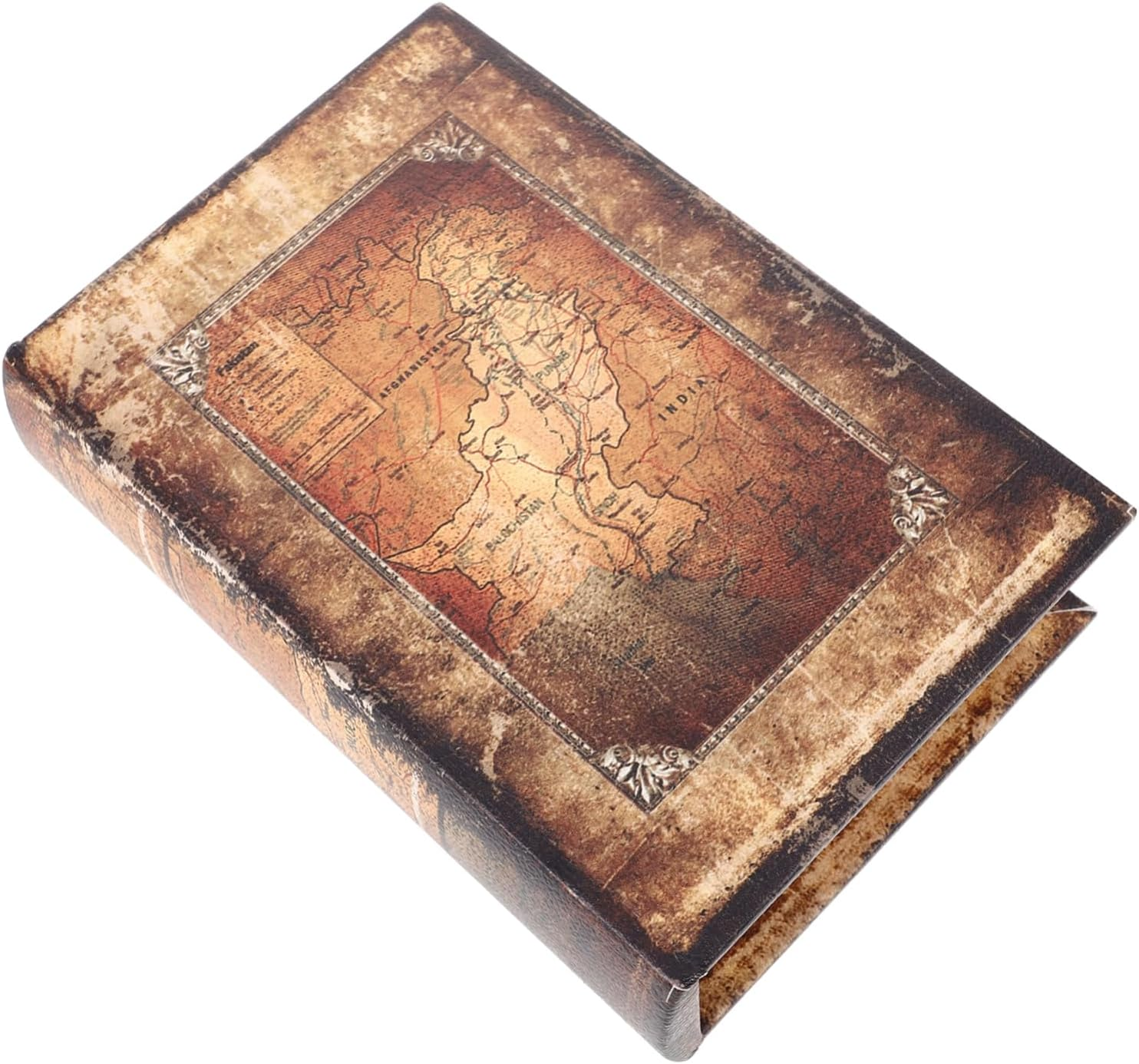 Garneck Vintage Book Shaped Storage Box Faux Book Box Jewelry Organizer for Home Office Shelf Display