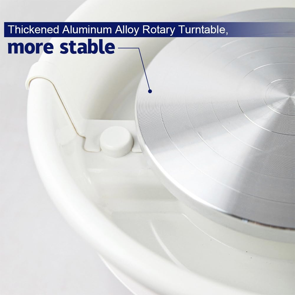 Alston 9.8Inch Electric Pottery Wheel Machine 1200W Adjustable Speed Pottery Wheel, Foot Pedal Control Ceramic Pottery Forming Wheel, Ceramic Crafts DIY Clay Tool with Detachable Basin, AU Plug image number 6