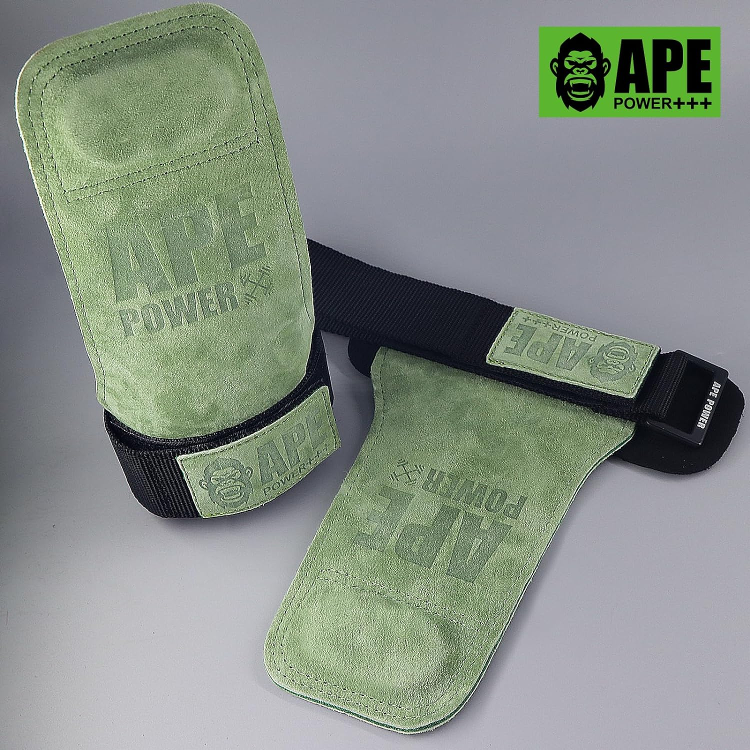 Power Ape Weight Lifting Straps Wrist Support with Full Extra Padded Palm Workout Gloves Men Women for Crossfit Bodybuilding Exercise Powerlifting Sports Training Gym Gloves