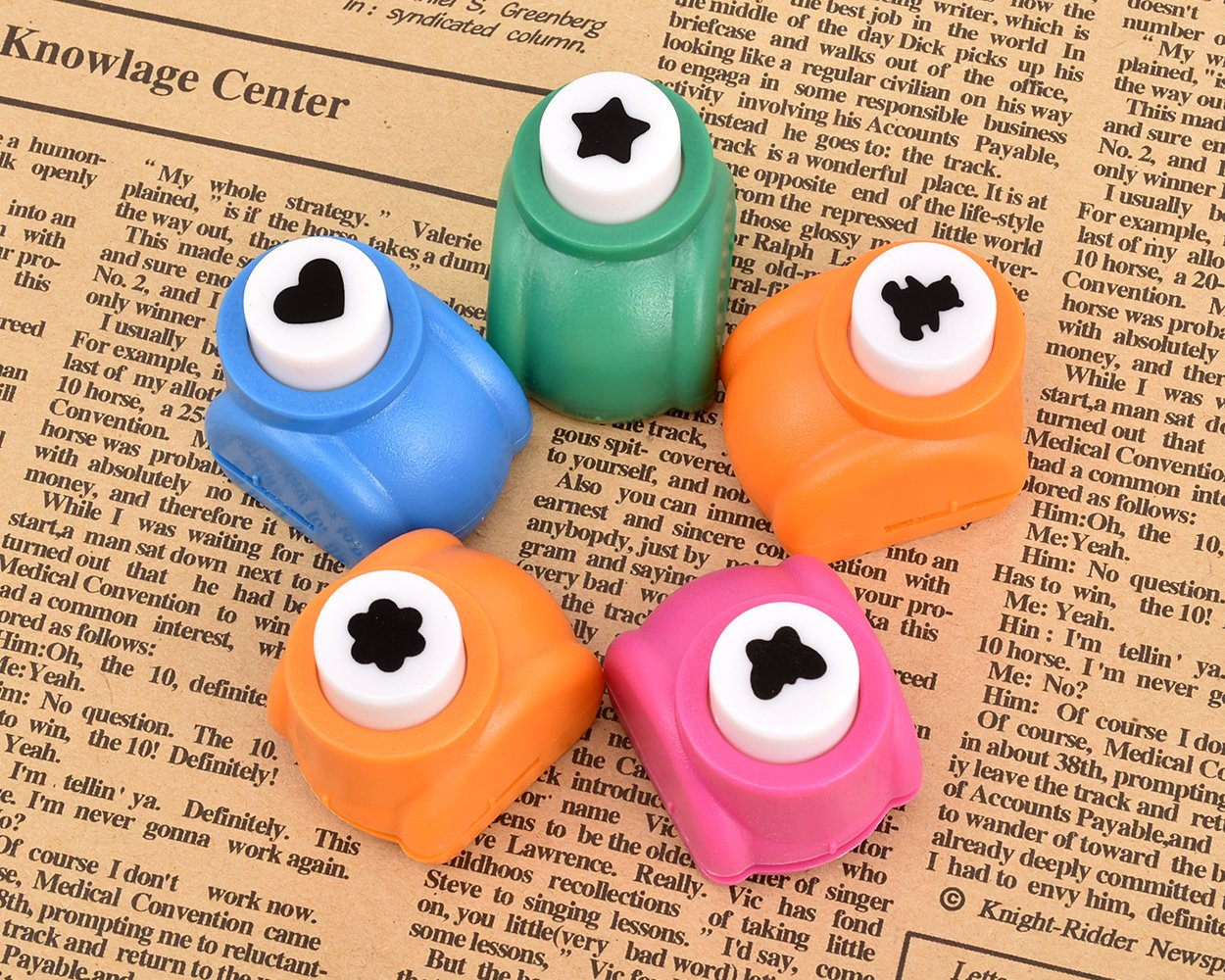 DS. DISTINCTIVE STYLE 5 Pcs Paper Punch Set Shaper Cutter Hole Punch Scrapbook Cards Craft Photo Album DIY Festival Papers and Greeting Cards image number 6
