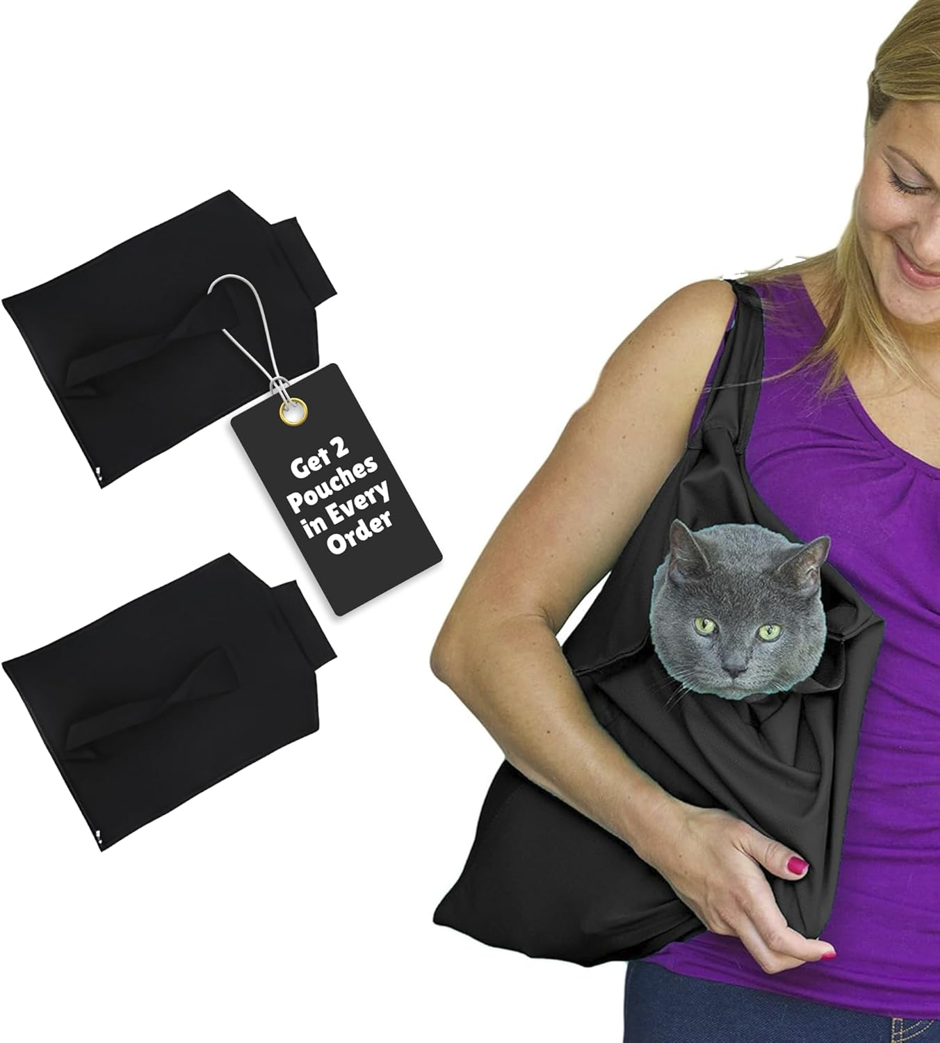 Purrfect Pouch the Original as SEEN on TV. Comfy Soothing Cat Carrier