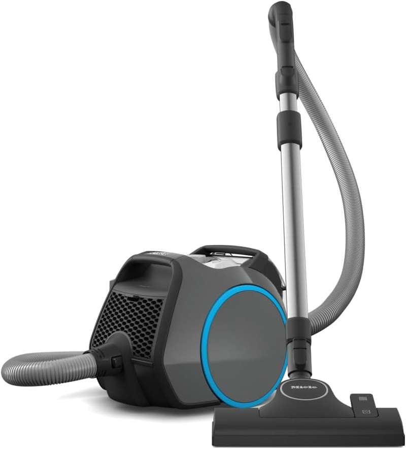 Miele Boost CX1 Cat and Dog Powerline Bagless Cylinder Vacuum Cleaner with HEPA Filter, 890W Suction Power, Includes Universal Floorhead and Turbo Brush, Obsidian Black