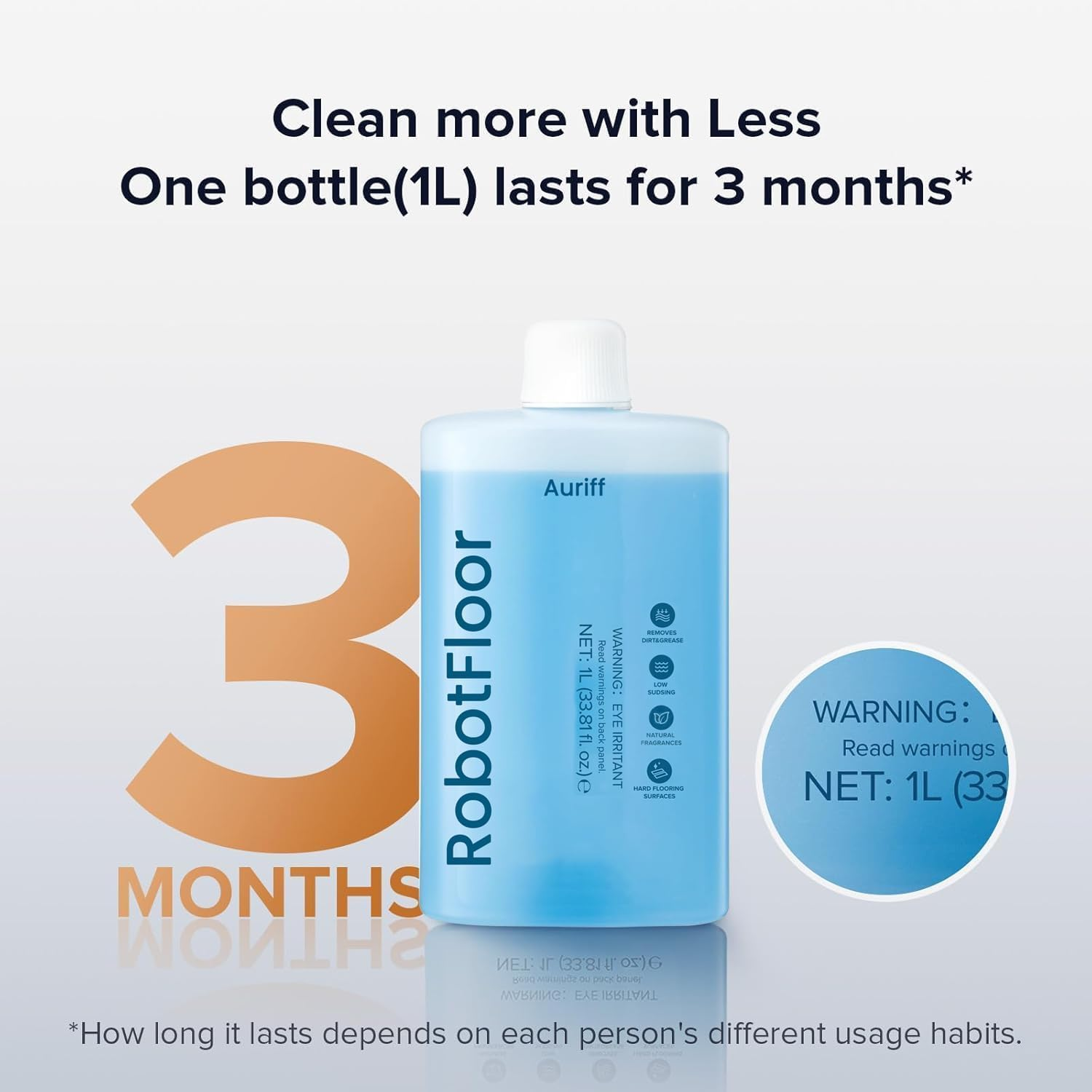 1L Multi-Surface Floor Cleaning Solution Compatible with Roborock S8 Pro Ultra/S8 Maxv Ultra/Q5/Q7/Q Revo/S7 Max Ultra/S7Maxv plus Vacuum Cleaners image number 4