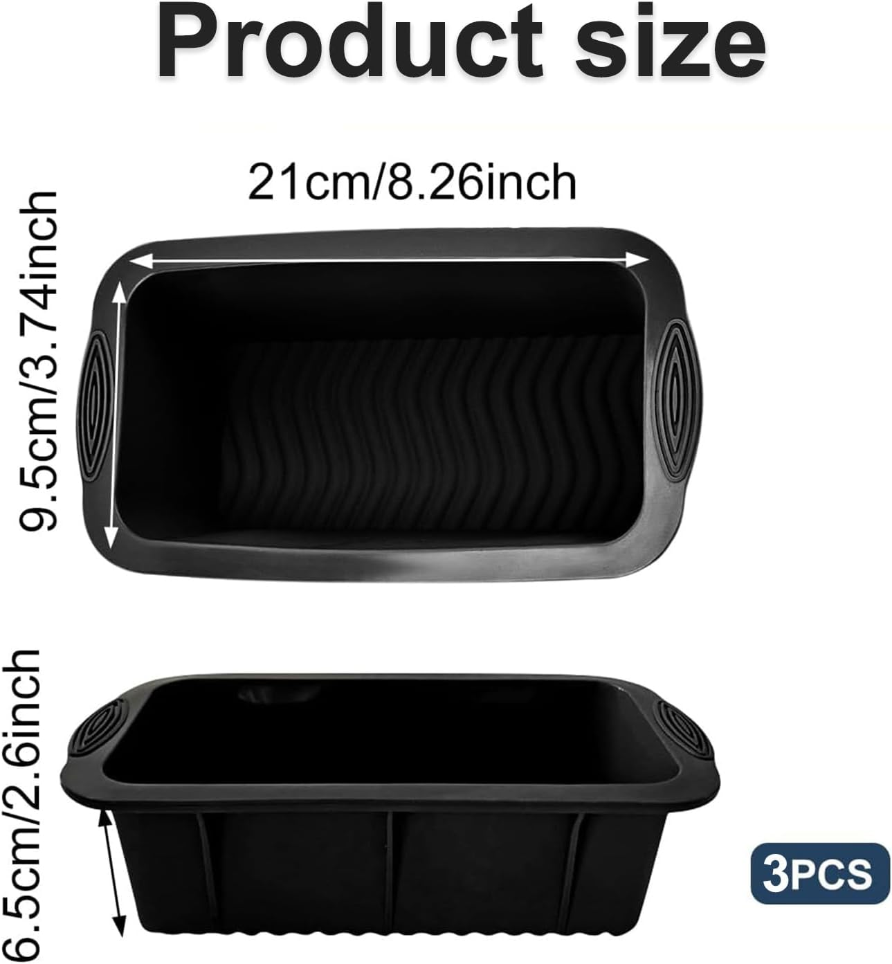 Roczential 3 Pcs Extra Large Ice Mold Silicone Large Ice Block Mold 10&times;5.1&times;2.8 Inch Ice Cube Maker Reusable Large Ice Cube Tray Dishwasher Ice Maker for Cold Plunge or Coolers Ice Bath Chiller (Black） image number 6