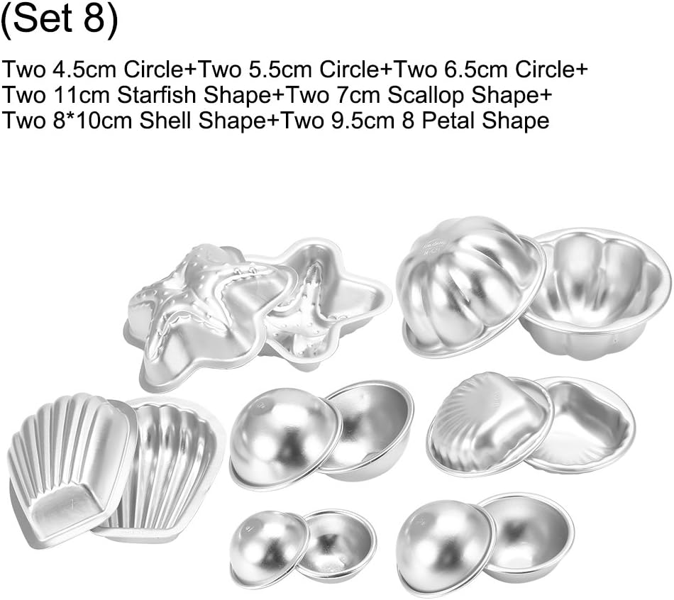 Bath Bomb Shapes Stainless Steel, Mini Bath Bomb Shapes Aluminum Alloy Bath Bomb Shapes Carbonated Crafting DIY Cake Tools(Set 8) image number 2