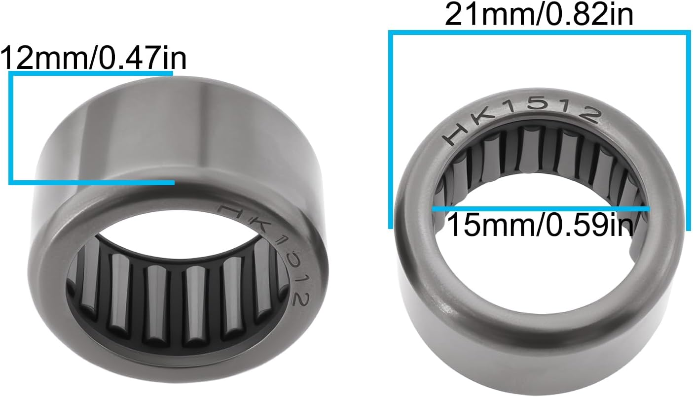 SING F LTD 4Pcs HK1512 HK1512.B Needle Roller Bearings 15X21X12Mm for Gearbox Motor Transmission Applications image number 5