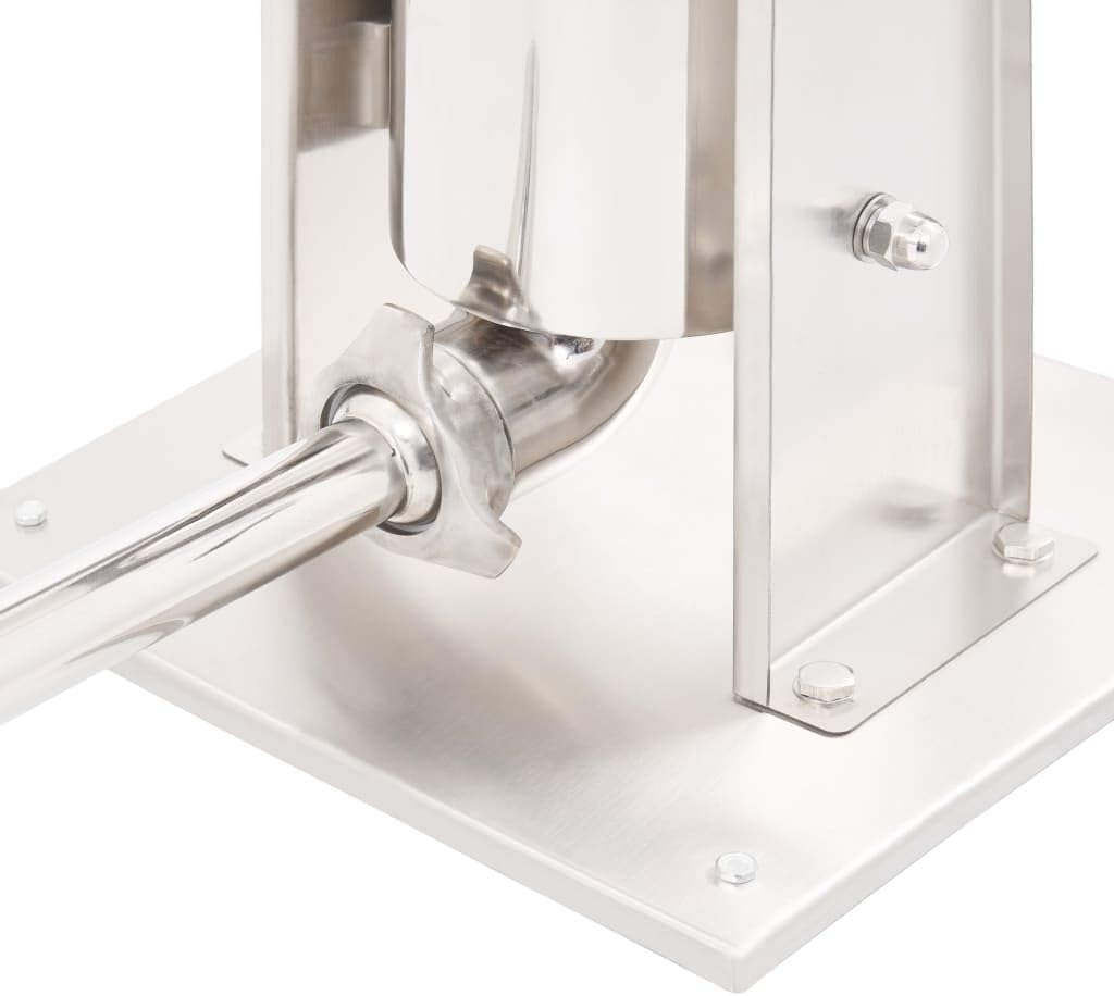 Manual Sausage Stuffer Silver 3 L Stainless Steel Kitchen Tool Meat Maker image number 4