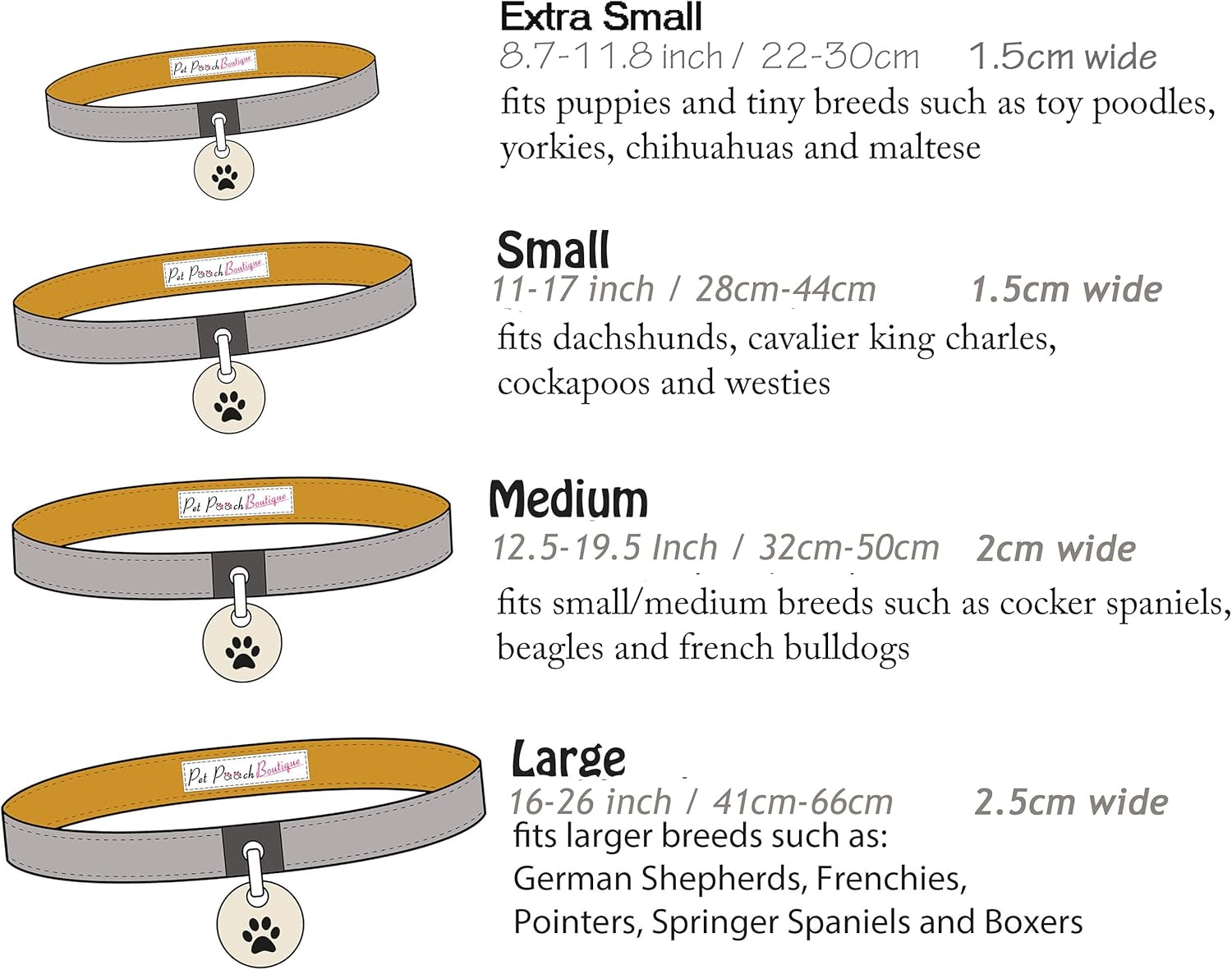 Boho Leaves Medium Dog Collar image number 1