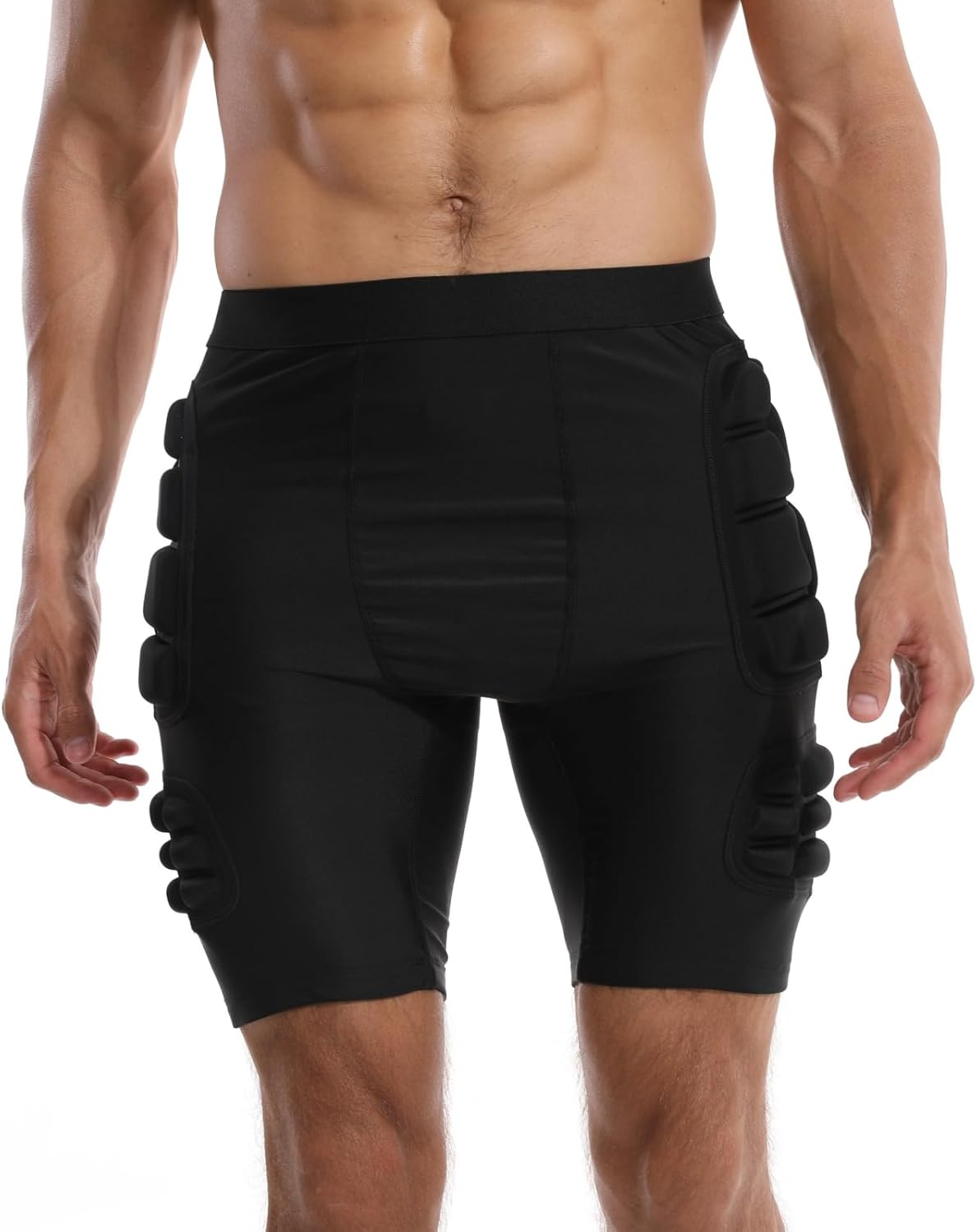 Topeter Goalkeeper Armor Shorts, Protective Padded Soccer Goalie Undershorts, Goalkeeper Sliders Compression Sliding Shorts image number 6