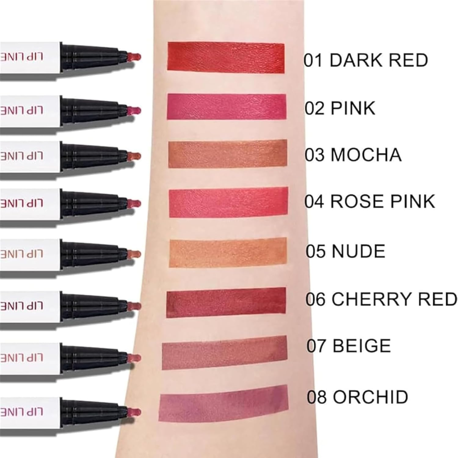 Peshoriadam Lip Liner, Longwear Liquid Lip Liner, Benighty Liquid Lip Liner, Peshoriadam Liquid Lip Liner, Peshoriadam Longwear Lip Liner, 2-In-1 Waterproof Lipstick Lip Liner (07#) image number 6