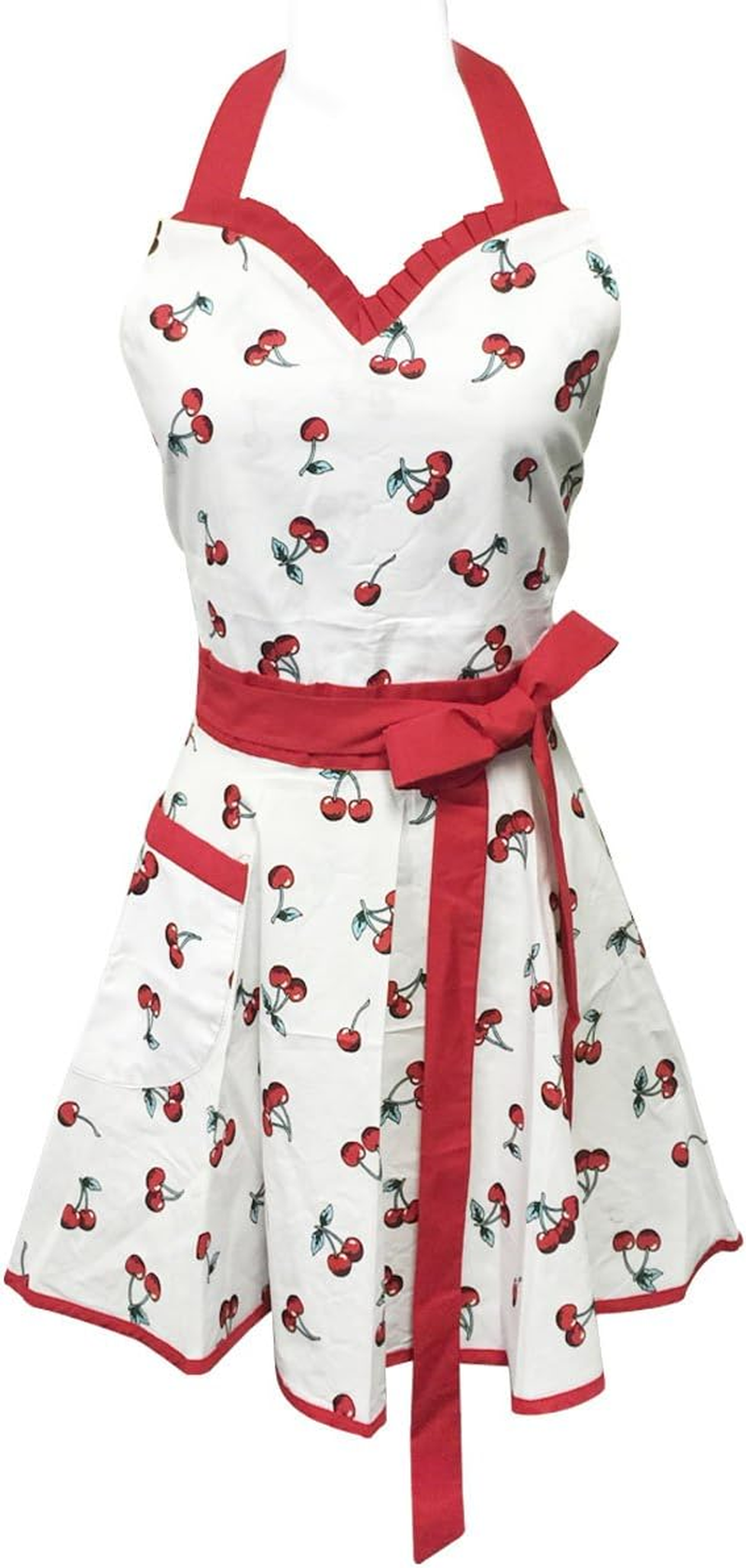 Wrapables Adjustable Flirty Hostess Apron, Red Gingham
