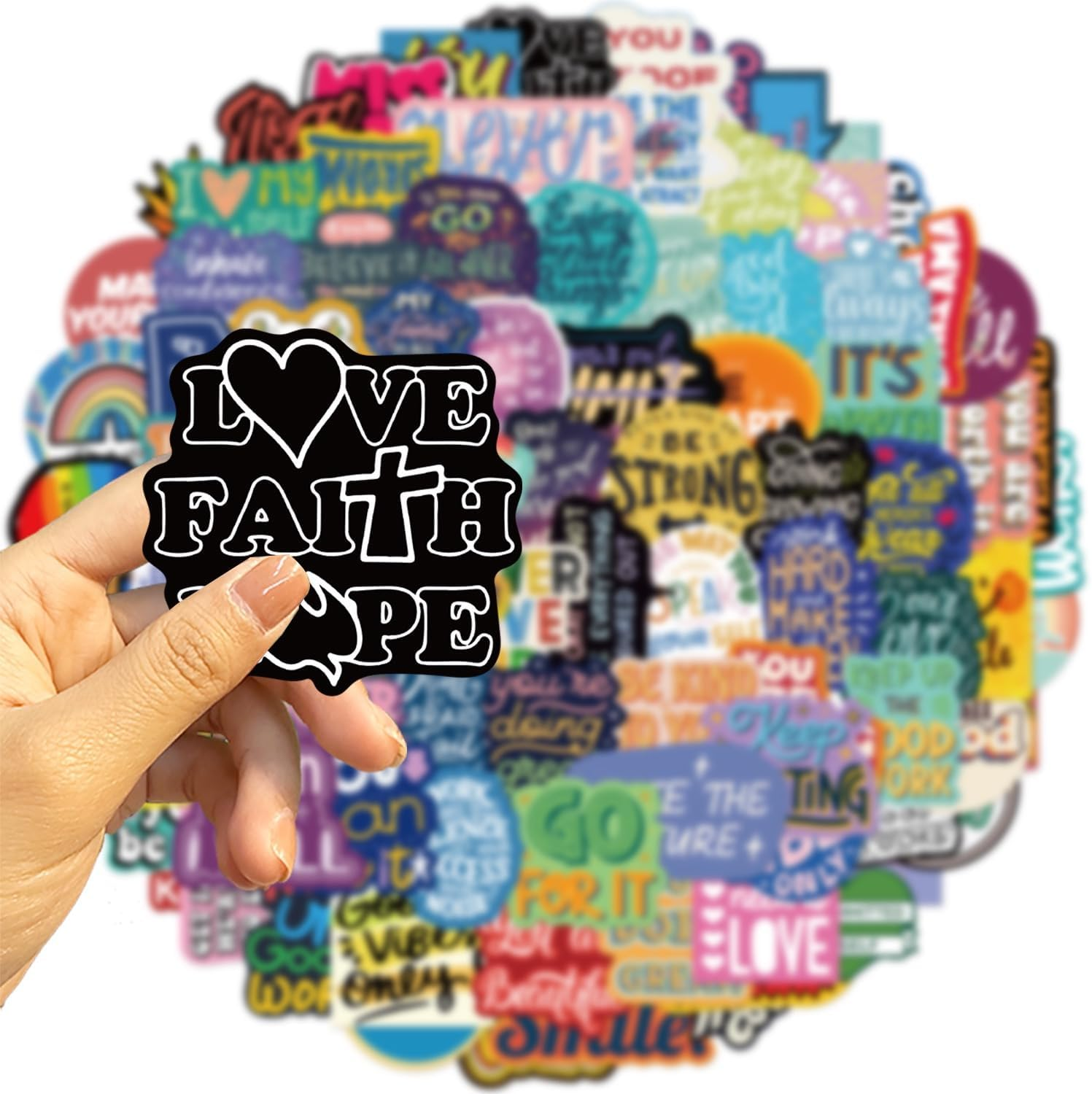 100 Unique Motivational Stickers for Adults Teens - Waterproof Inspirational Affirmation Vinyl Decals for Water Bottles, Laptop, Vision Board