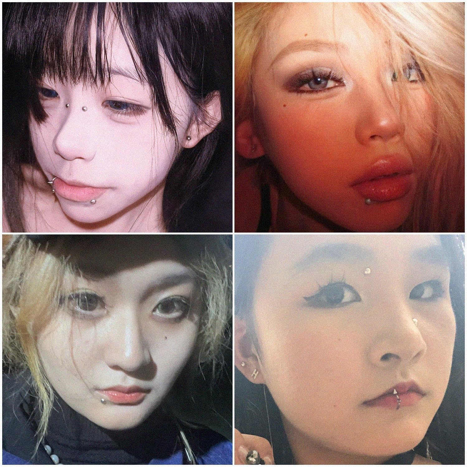 HONGCAUP 2 Sheets Fake Lip Nail Fake Nose Nail Fake Lip Ring Fake Lip Piercing Fake Piercing Ball Fake Belly Button Nail, Self-Adhesive Fake Lip Piercing Gemstone Stickers Silver, Plastic, No Gemstone image number 2