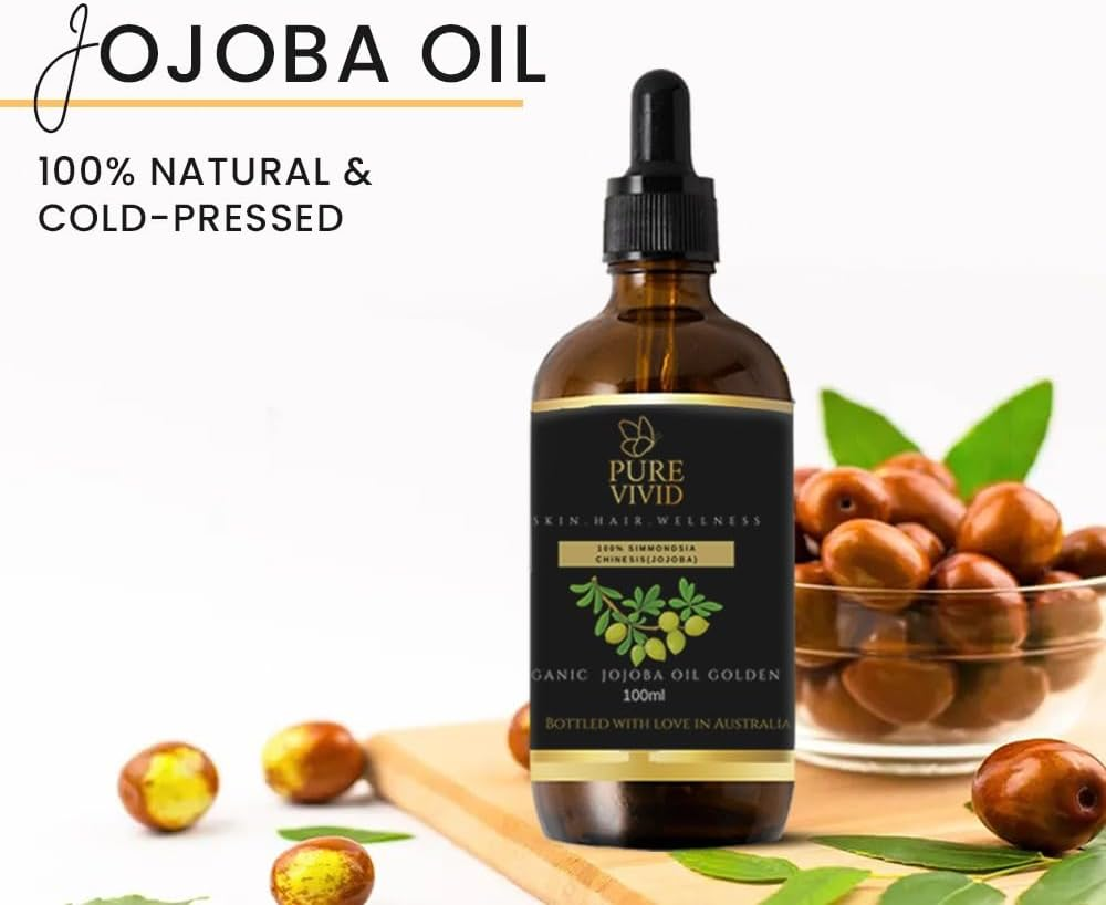 Organic Jojoba Oil for Skin, Hair & Nails | 100% Pure Cold-Pressed Golden Oil | Unrefined, Non-Gmo Carrier Oil &ndash; 100Ml Dropper Bottle image number 5