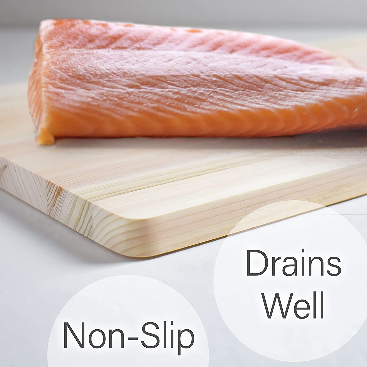 YAMASAN Kyoto UJI Japanese Hinoki Cutting Board - Medium- Natural Cypress Wood Cutting Board, Kitchen Chopping Board, High Durability, Made in Japan (15.35&times;8.66&times;0.59 Inch) (Medium) image number 1