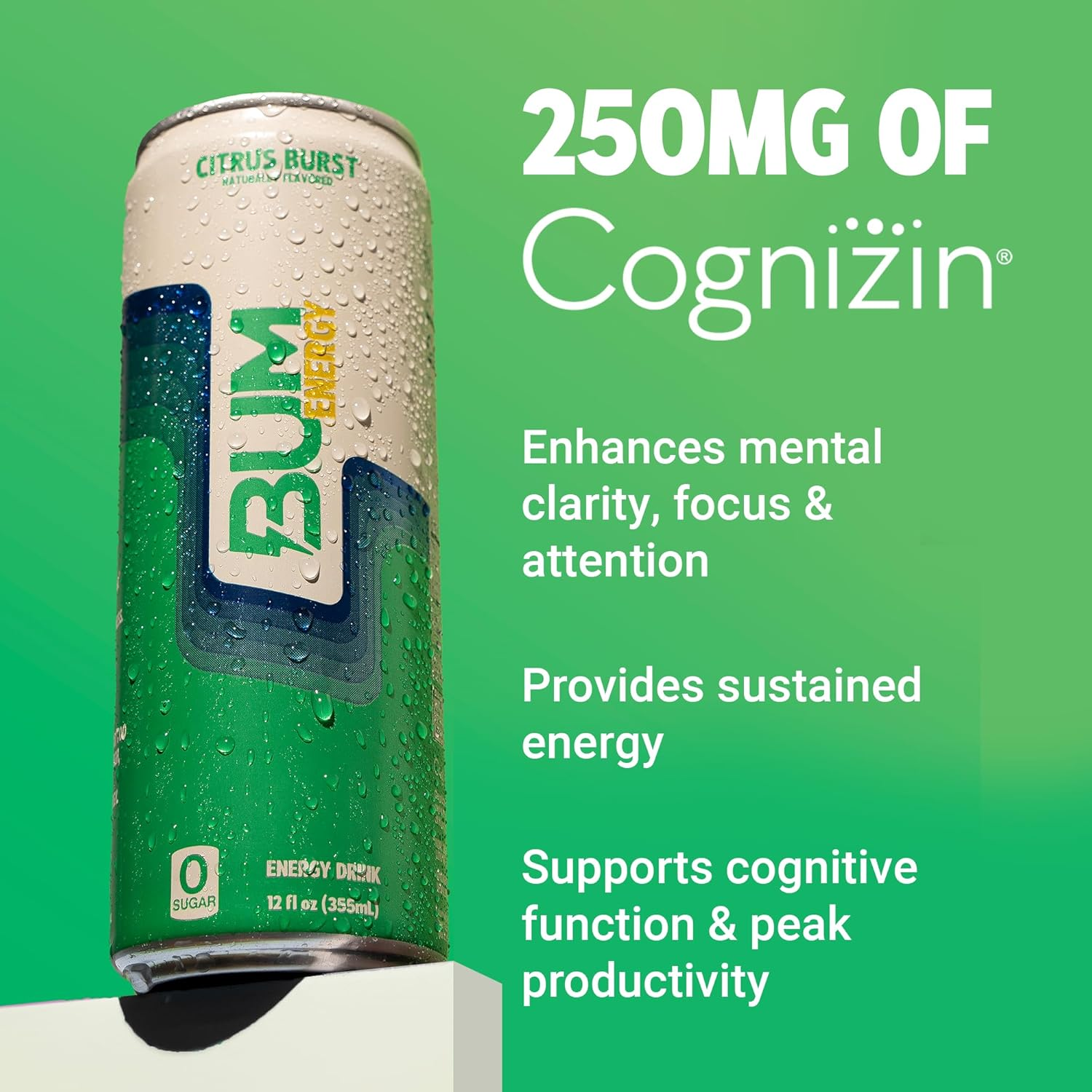 Bum Energy Citrus Burst Energy Drink 12 X 355Ml