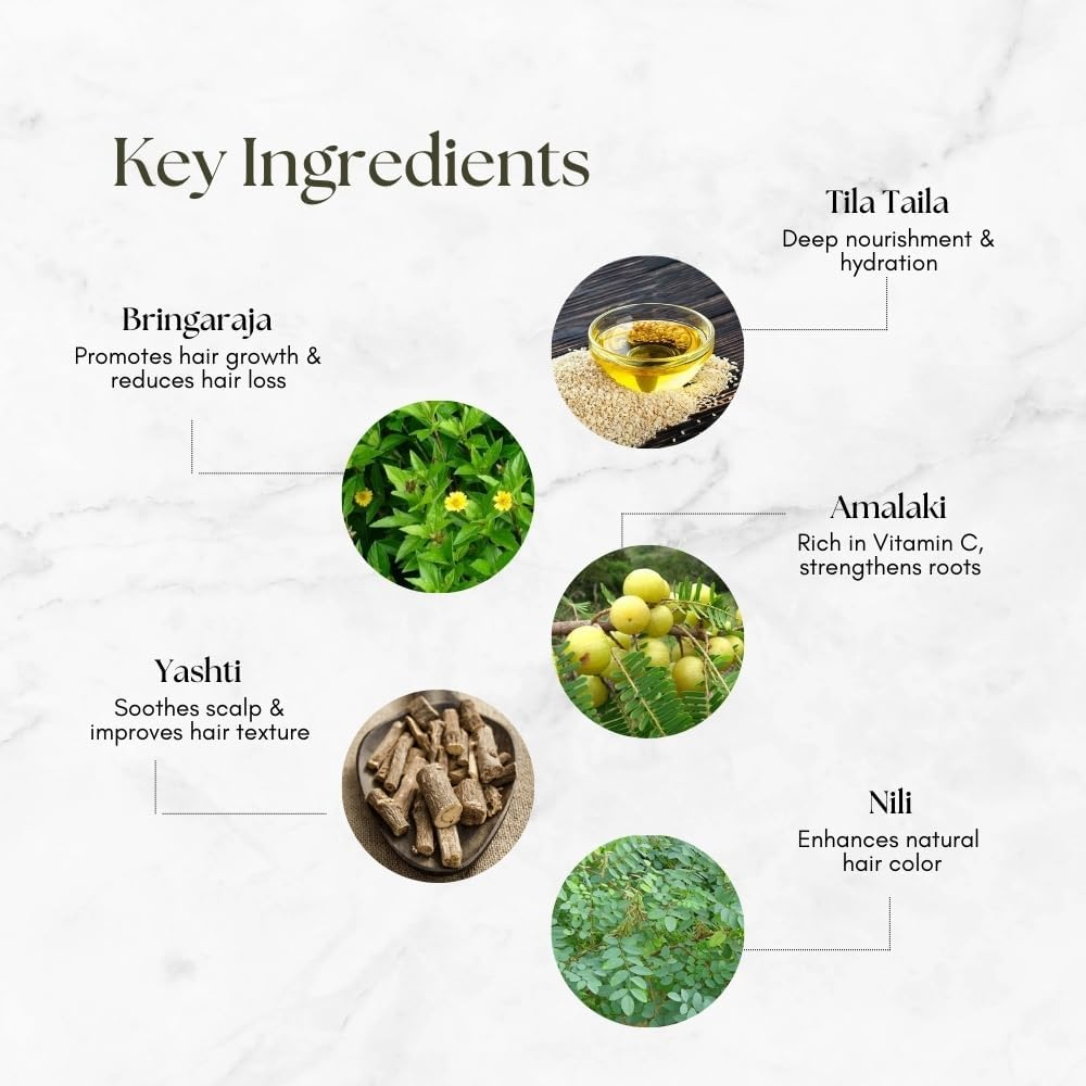 Atrimed Denz & Darc Herbal Hair Oil | Enriched with Nutrients & Safe Herbal Colouring Pigments | 100Ml | Pack of 1