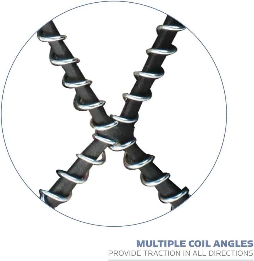 Yaktrax Walk Ice & Snow Grips for Walking Shoes, Elastic Rubber Strap & 1.2Mm Steel Coils, Provides Traction in Ice & Snow image number 2