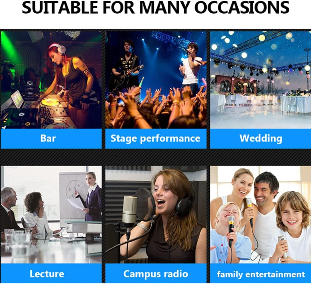 Mingzhe A6 6CH Protable Mini Mixer Audio Console with Sound Card USB Recording Singing Webcast Party Mixer image number 2