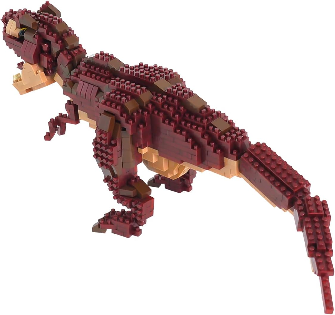 Nanoblock Dinosaur Deluxe Edition A004 Tyrannosaurus Rex & Tyrannosaurus Skeletal Model, Set of 2 image number 1
