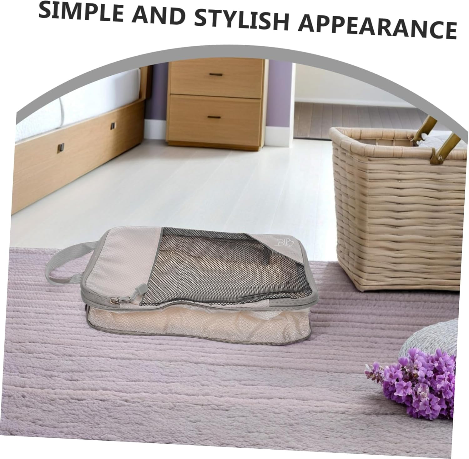 CLISPEED 3PCS Travel Packing Cubes Compression Beige Expandable Lightweight Organizer Bags for Suitcases Quick Space-Saving Storage Versatile Luggage Essentials for Clothing Toiletries image number 1