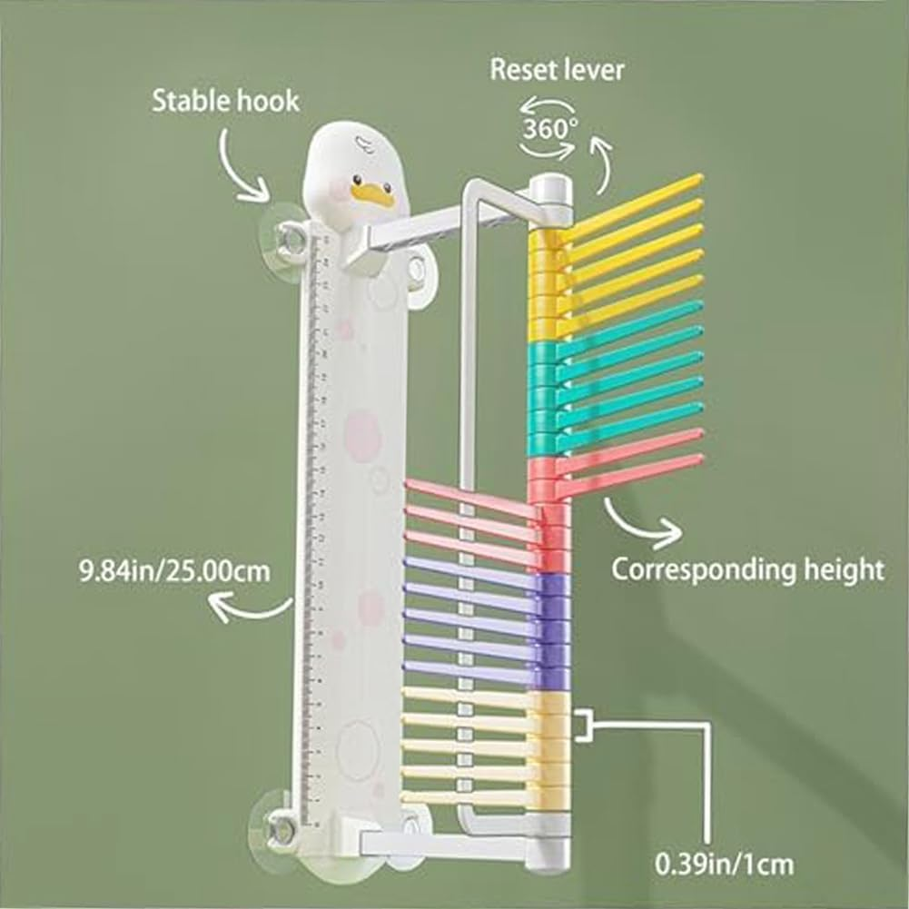 1 PCS Vertical Jump Tester for Kids Cartoon Duck Wall Mounted Vertical Jump Trainer Resettable Vertical Jump Measurement Tool image number 5