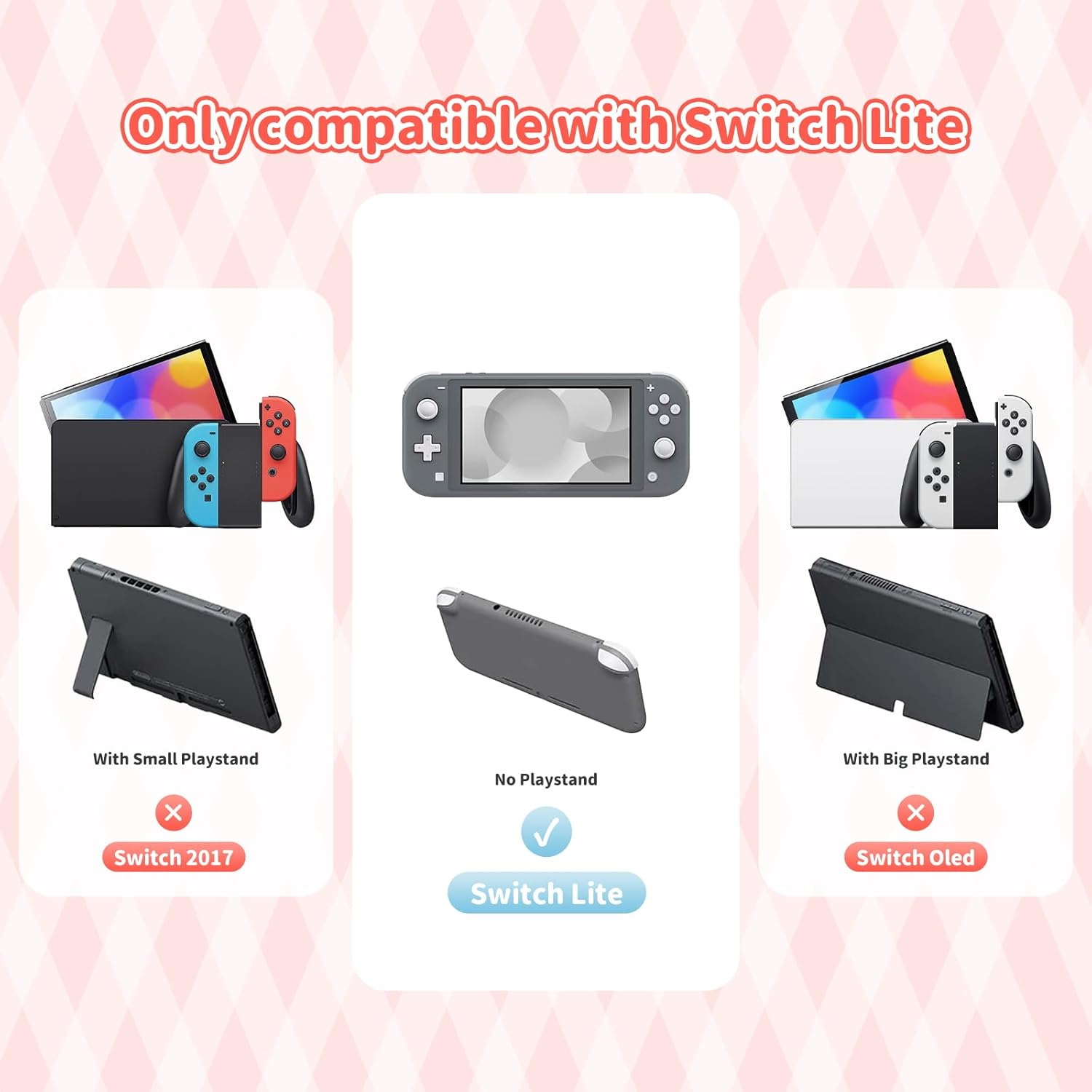 Protective Case for Switch Lite,Anti-Scratch Protective Shell,Soft Silicone Cover Case for Switch Lite 2019 with 2 Thumb Grip Caps (Red) image number 2