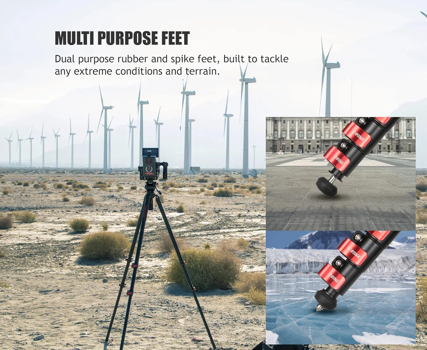 IFOOTAGE Tripod Gazelle TC7, 61&rdquo; Carbon Fiber Video Camera Tripod with Quick Fastbowl, Payload 19.8 Lbs image number 1