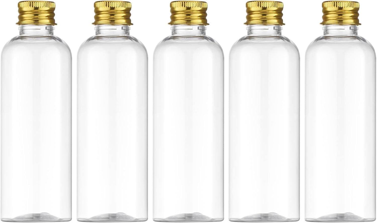 Tekson Travel Size Bottles 3.4 Oz, Travel Mouthwash Bottle, Refillable Containers for Cosmetic with Screw Cap for Travel Essentials (100Ml, Clear), Black