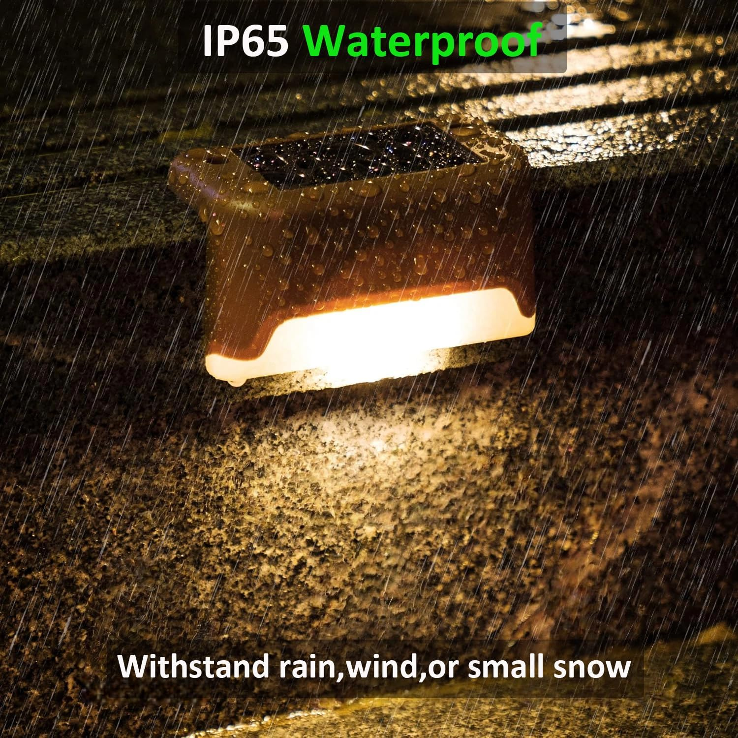 16 Pack Solar Fence Lights Outdoor, Solar Garden Lights Outdoor Waterproof Fence Light for Deck, Stairs, Step, Fence, Yard, Patio, Backyard, Pathway,Driveway (Warm White) image number 2