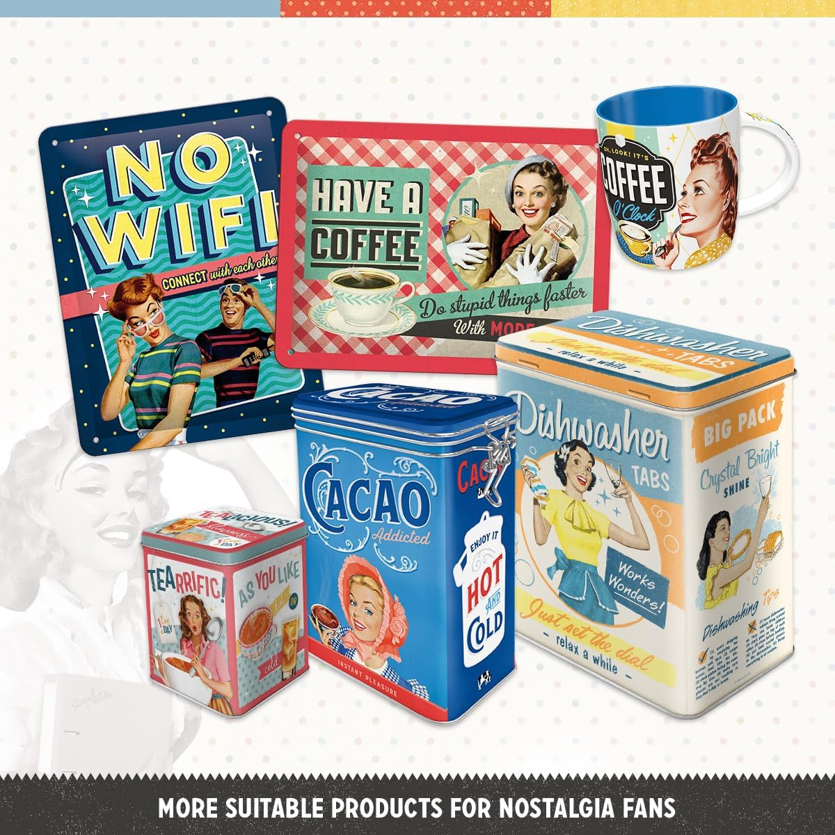 Nostalgic-Art Retro Storage Jar L, 3 L, Dishwasher Tabs - Gift Idea for Nostalgia Fans, Large Tin Tin, Vintage Design image number 4