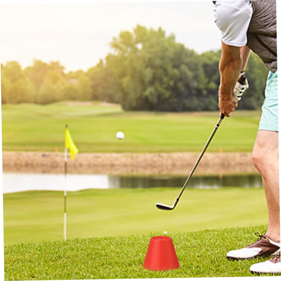 Rubber Golf Tees Winter Multicolor Golf Driving Range Holders with 4 Different Heights 12PCS image number 4