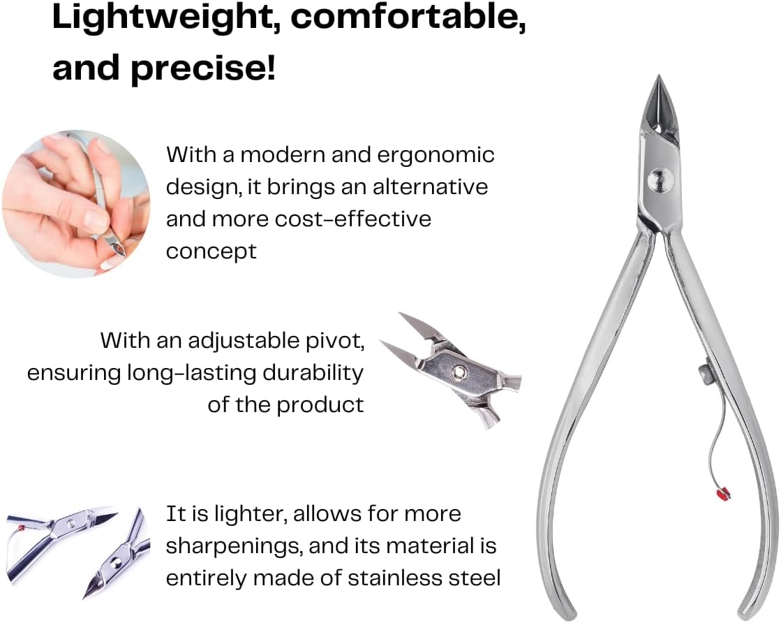 Cuticle Nipper MUNDIAL 777 Professional - Sharpened Nail Care Cuticle Trimmer for Manicure and Pedicure, Longer Stainless Steel Handle image number 5