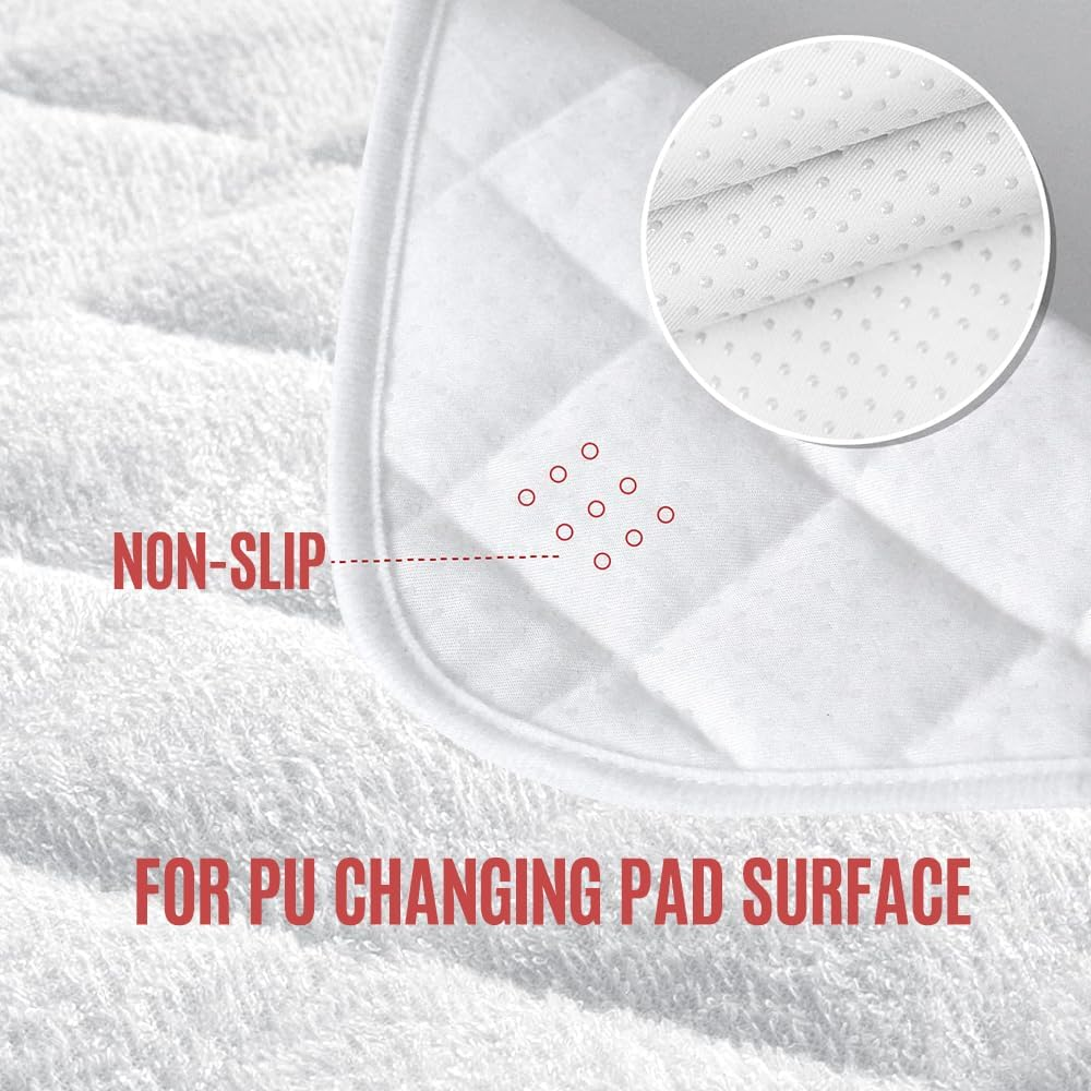 Changing Pad Liner,Peanut Shape Changing Pads,Thicker,Non-Slip,Waterproof and Washable Chaning Pads -White 3 Pack image number 1