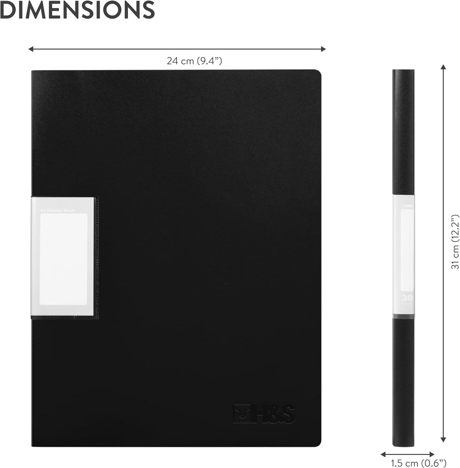 H&S A4 Portfolio Binder - 6Pcs - Presentation Folder Set with 30 Removable Clear Plastic Sleeves - Multi-Colored Display Folders image number 1