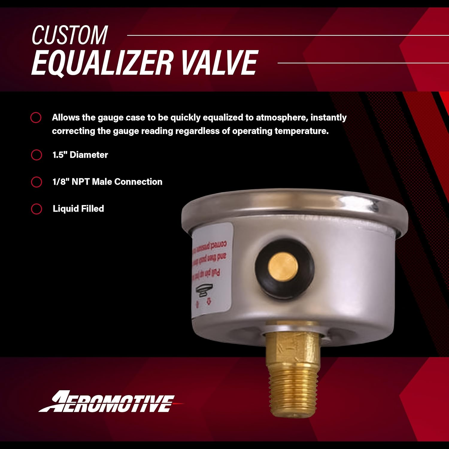 Aeromotive 15633 Fuel Pressure Gauge - 0 to 100 Psi image number 3