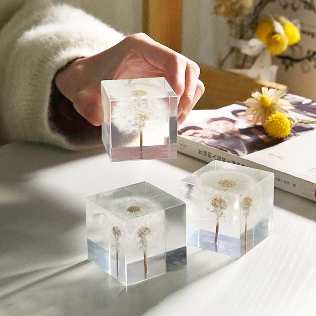 Fineinno Large Square Silicone Resin Mold, 3.35" Cube, DIY Art Epoxy Resin Casting Mold for Candle Soap Making image number 4