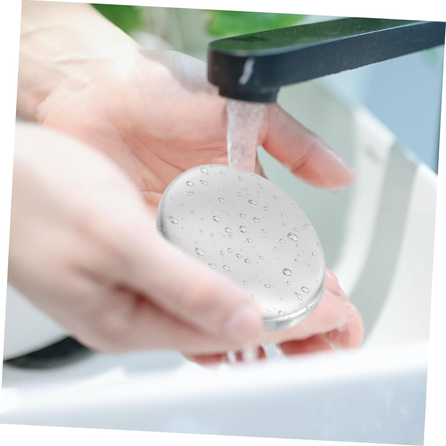 MINAOLULUS 2Pcs Metal Soap Bars Stainless Steel Odor Remover Fish Smell Kitchen Odor Absorber Soap for Home image number 3