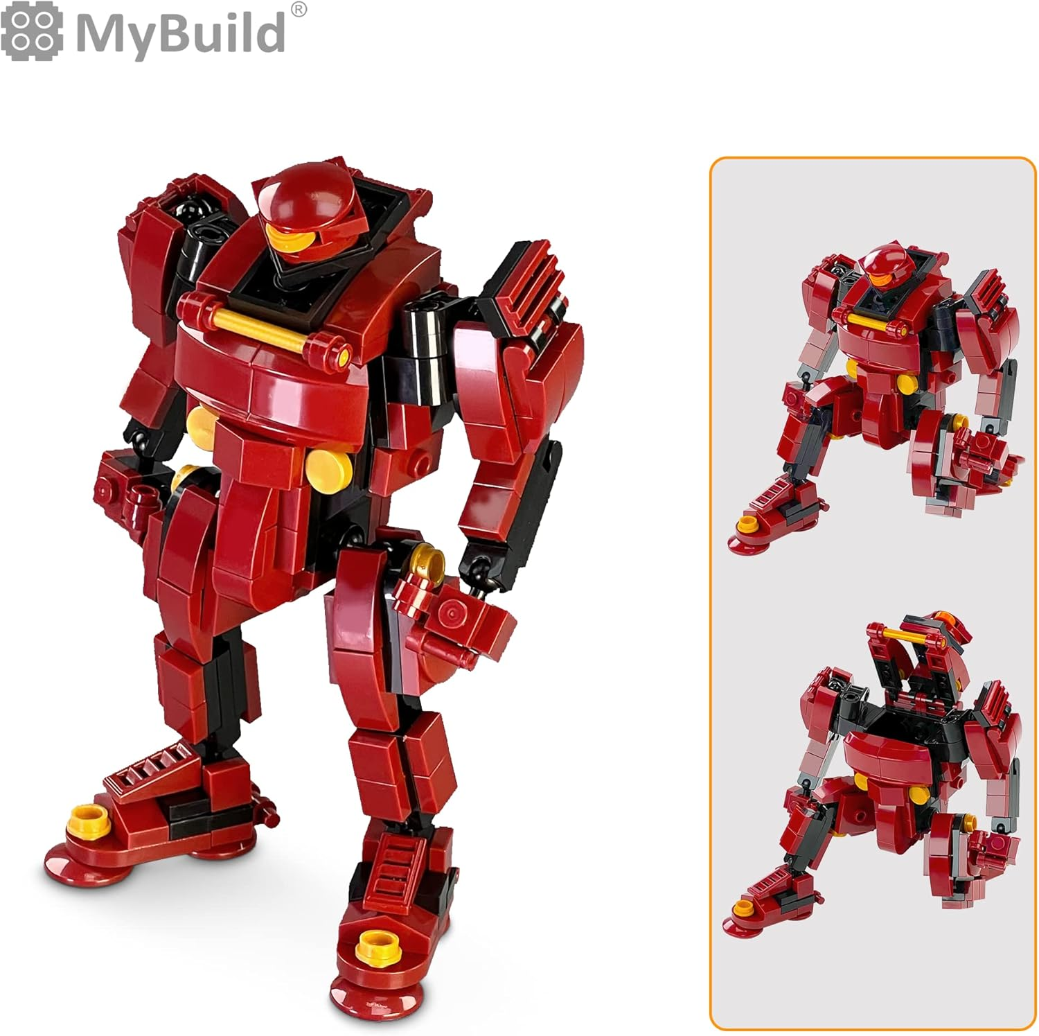 Mybuild Mecha Frame Rita &ndash; Red Armour Sci-Fi Mech Building Set - Model 5018 image number 5