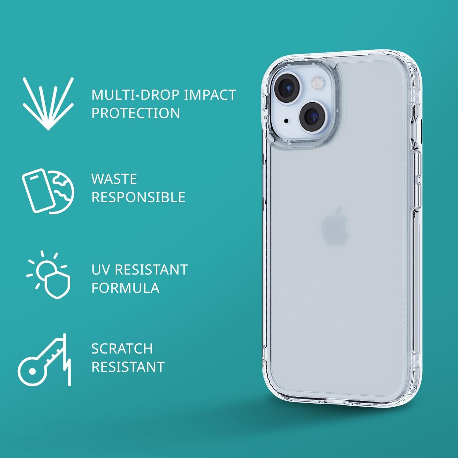 Tech21 Evoclear Case for Iphone 15, Clear image number 2