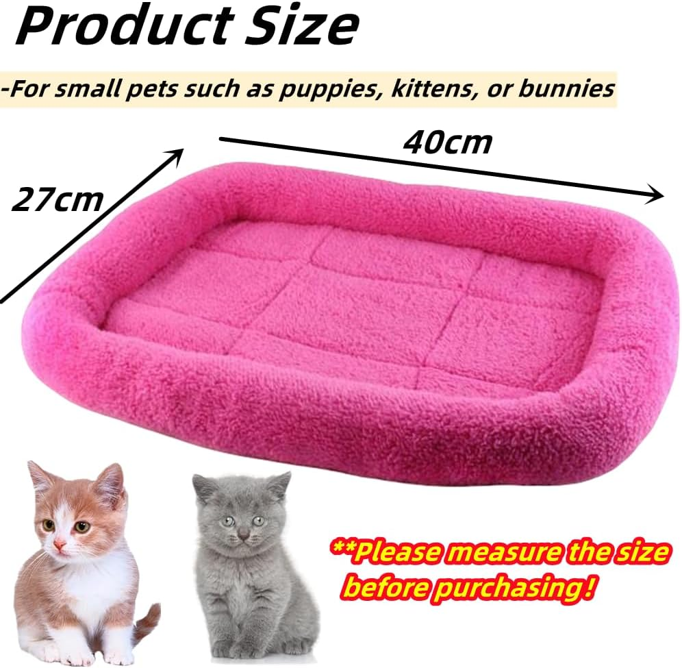 Azullanse 40 X 27 Cm Cat Bed, Dog Bed, Soft and Machine Washable, Non-Slip Base, Fits in Cages and Transport Boxes, for Small Dogs and Cats (Pink) image number 3