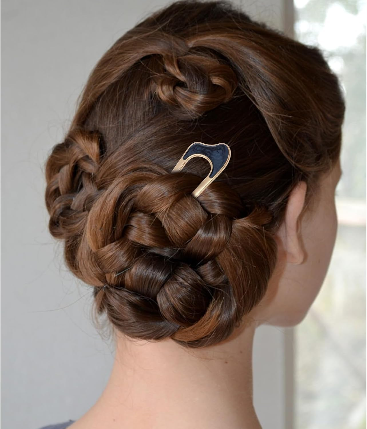 French Twist Hair Pin French Pins Hair Fork U Shaped Hair Pins for Women French Clip Hair Pins for Buns Hair Sticks for Buns Hairpin Gold Hair Pins for Styling Updo Hair Accessories for Women image number 6