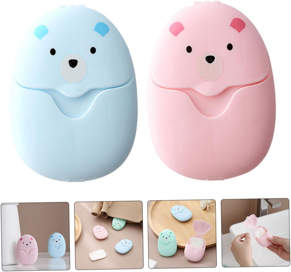 Kisangel Natural Soap Flakes Gentle Moisturizing Disposable Soap Papers for Travel Camping Hiking image number 4