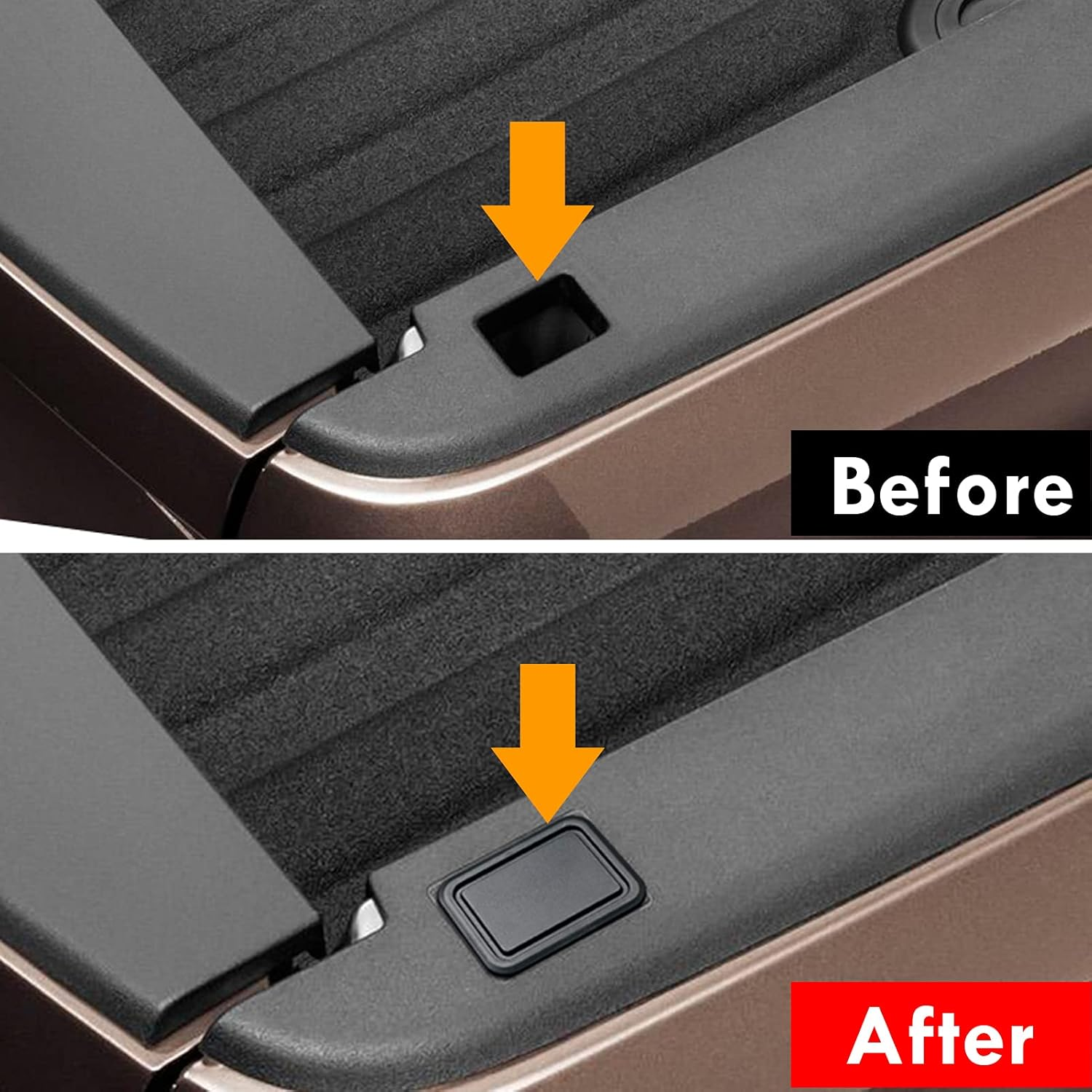 Moonlinks Ram 1500 Stake Pocket Covers, Rear Truck Bed Rail Stake Pocket Cover Compatible with Dodge Ram 2019-2024(Set of 2)