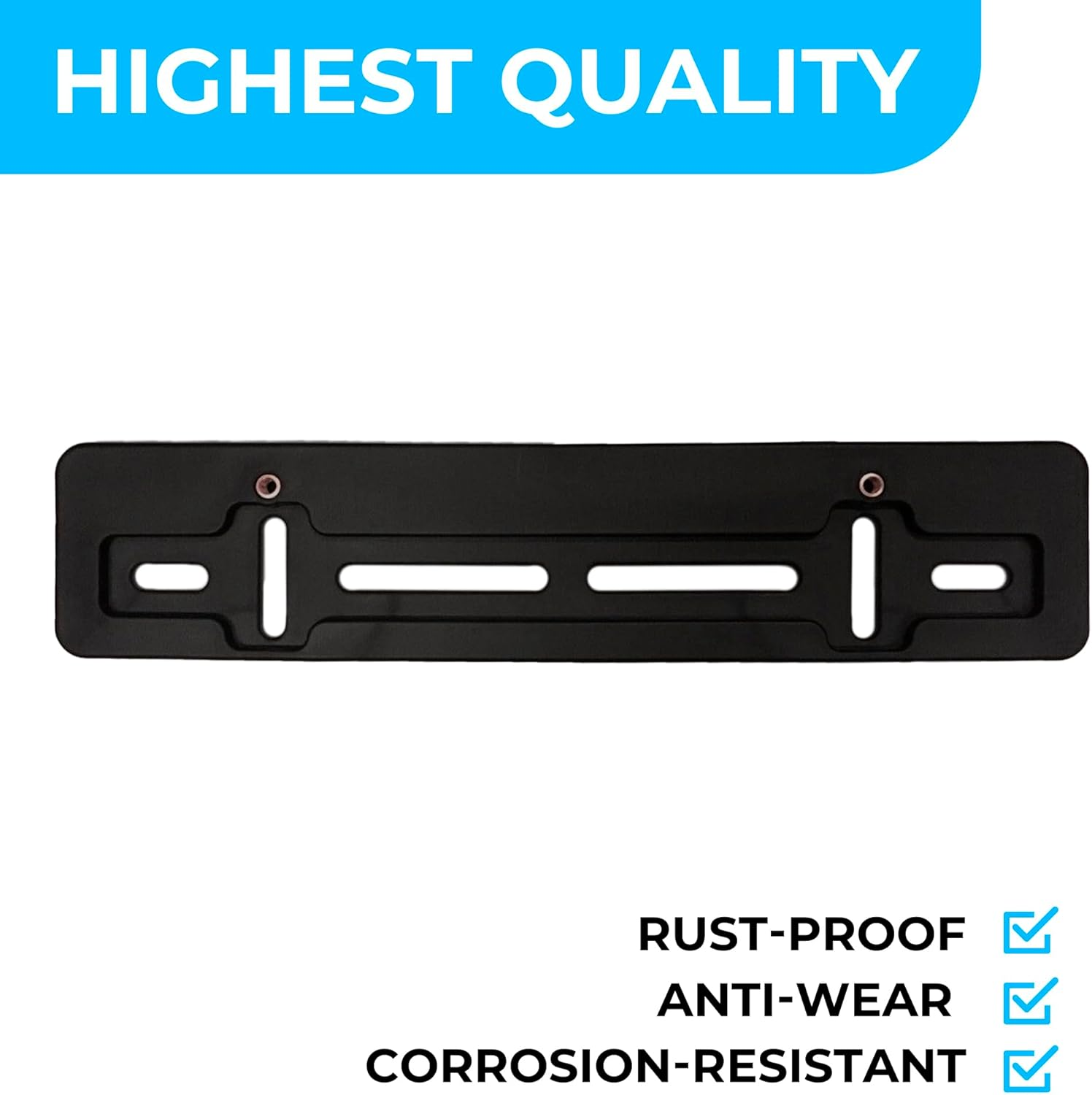 Front Bumper License Plate Bracket for Toyota Camry 2018-2025 + 6 Secure Screws & Wrench Kit image number 1