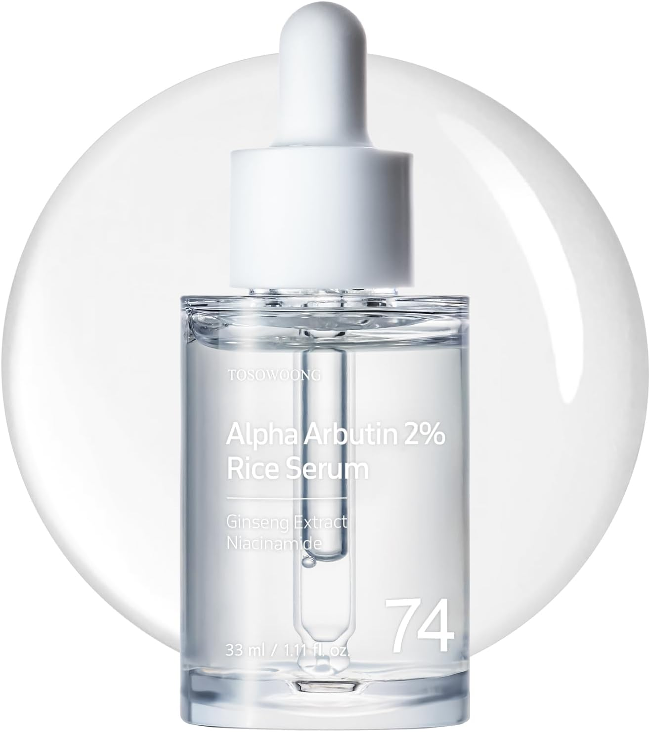 TOSOWOONG Alpha Arbutin 2% Rice Serum, Rice 746,074Ppm, Alpha-Arbutin 20,000Ppm, Glow, Glass Skin, Pigmentation, Acne Marks, Dark Spots, Even Skin Tone, Hydrating, Korean Skin Care, 33Ml / 1.11 Fl.Oz. image number 4