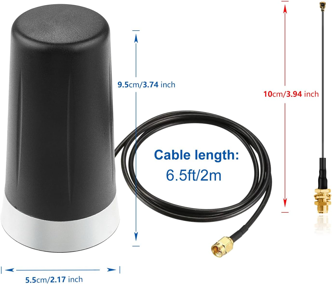 Meshtastic Long Range 915Mhz Lora Magnetic Base SMA Male Antenna with IPEX Extension Cable for Trunk Vehicle Car ESP32 Lora V3 Development Board 915Mhz Lora Module, Slinkdsco image number 3